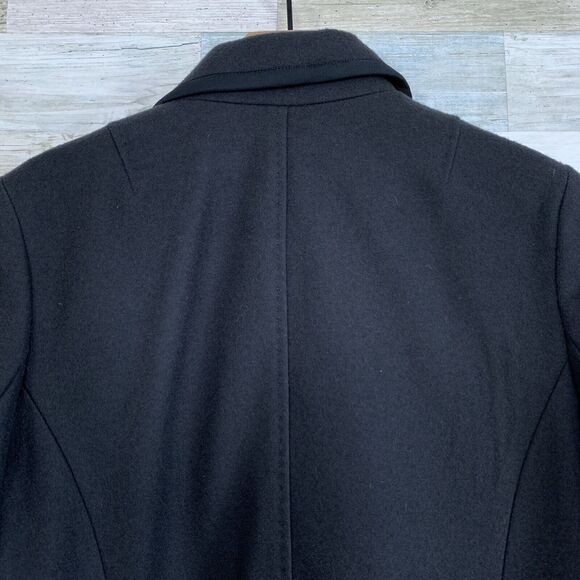 Lands End Wool School Boy Blazer Jacket Gray Metal Crest Buttons Lined Womens 8 - Picture 6 of 9